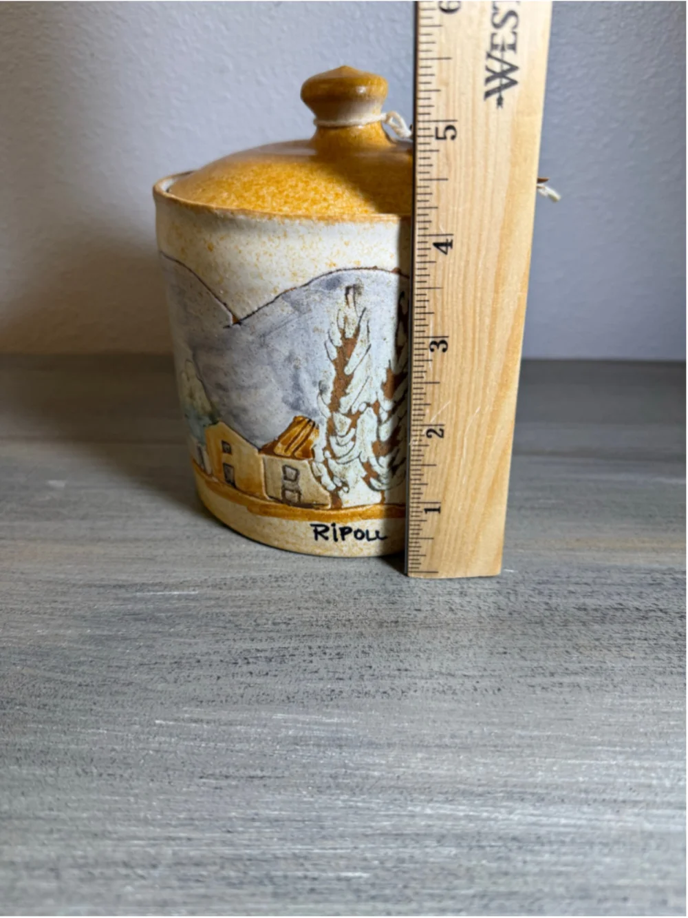 Vtg Pastisseria Costa Ripoll Spain Art Pottery Canister Jar Signed Albert Mofijo
